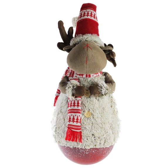 Northlight Tumbling Melvin the Moose Christmas Figure - 37" - Red and Brown