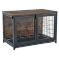 37" XXL Large Wooden Dog Cage Heavy Duty Kennel Metal Pet Crate w