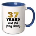 thumbnail image 1 of 3drose, 37 Year Anniversary Still Going Strong Gift for 37th Wedding Anniversary, 15oz Two-tone Blue Mug, 1 of 6
