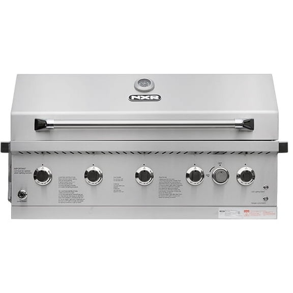 36 in. 5-Burner Drop In Gas Grill in Stainless Steel with Rotisserie Burner