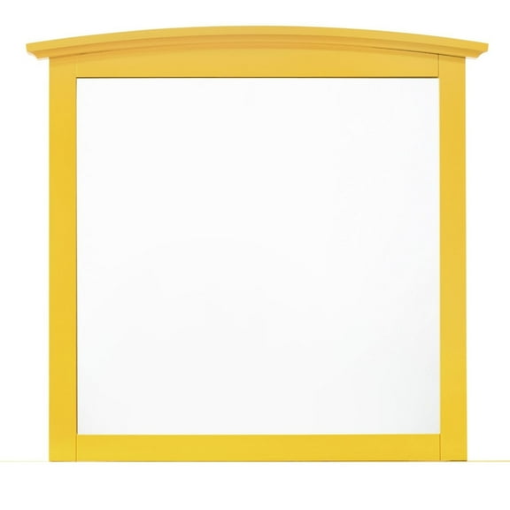 37 in. x 35 in. Classic Rectangle Framed Dresser Mirror - Yellow