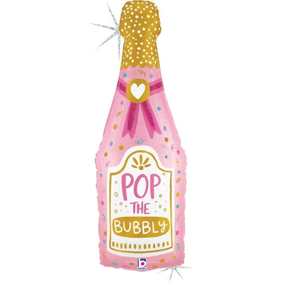 37 inch Betallic Pop The Bubbly Champagne Bottle Foil Mylar Balloon - Party Supplies Decorations