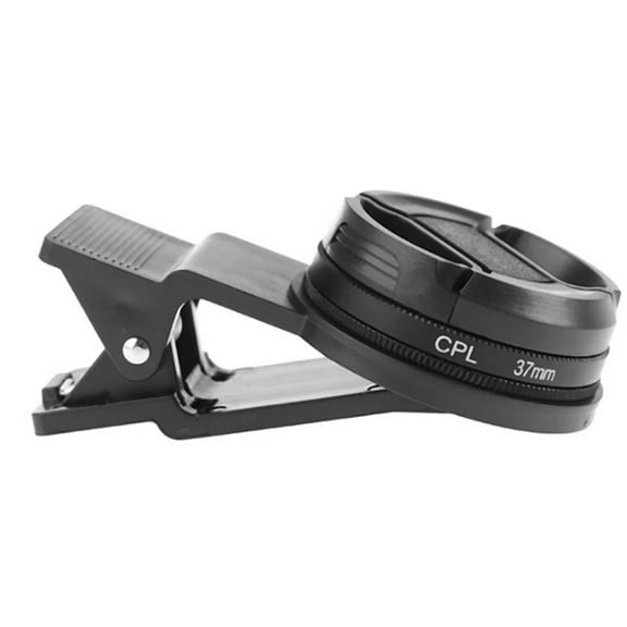 37 mm CPL Filter Circular Camera Black Accessories Universal with Clip Portable Professional Phone Polarizer,1 x Lens 1 x storage box,Black