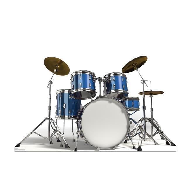 37'' Blue Drum Set Life-Size Cardboard Standup