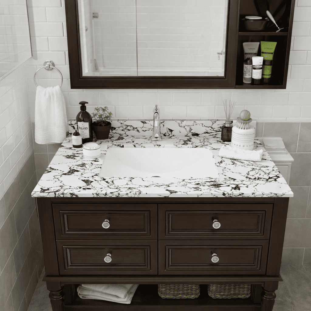 37"x22" Bathroom Vanity Top, with Undermount Ceramic Sink and ...