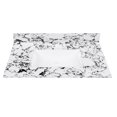 thumbnail image 1 of 37"x22" Bathroom Vanity Top with Undermount Ceramic Sink and Backsplash artificial marble Bathroom Vanity Top with 3 Faucet Holes Panda White, 1 of 13