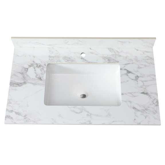 37"x22" White Bathroom Vanity Sink Tops for Safe Delivery and Easy Handling