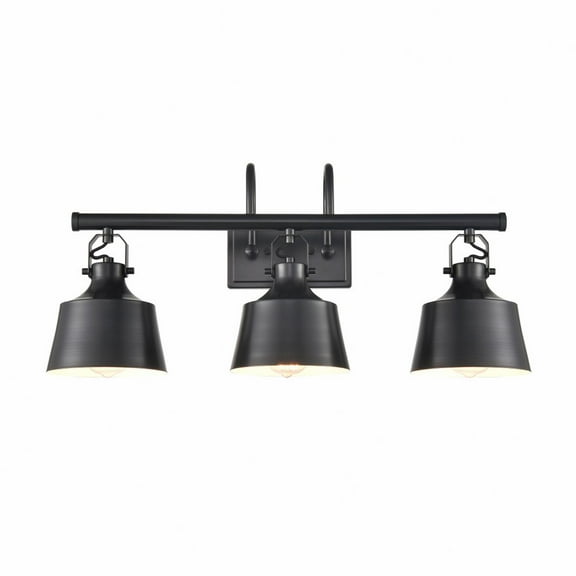 370-3W-BK-M-Innovations Lighting-Provin - 3 Light Bath Vanity In Industrial Style-12.75 Inches Tall and 28.38 Inches Wide-Matte Black Finish