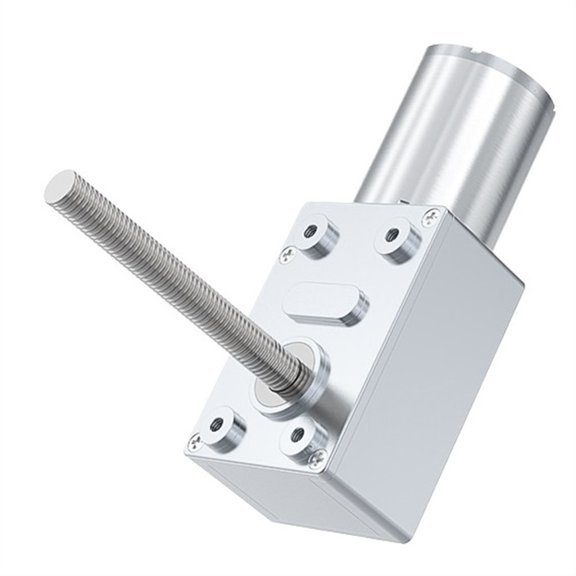 370-M6 Small Worm Gear Reducer Motor 6V~24V/1~375RPM Shaft Length 50MM Adjustable Forward And Reverse Worm Gear Reducer Motor ,Low Noise - 1RPM_24V SINGLE MOTOR