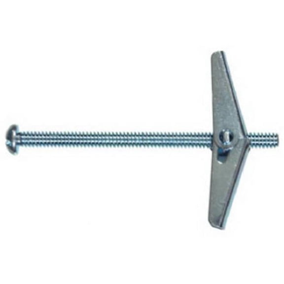370069 0.25 x 4 in. Round Head Standard Duty Spring Wing Toggle Bolt, 50 Pack