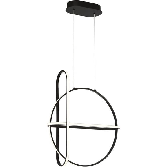 Chandelier 1 Light-Matte Black Finish Eurofase Lighting 37035-013