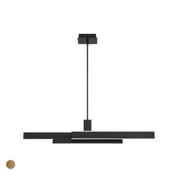 Linear Chandelier 1 Light-Matte Black Finish Eurofase Lighting 37064-013