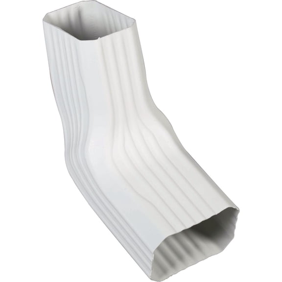 Amerimax A-B Transition Gutter Elbow Gutter Elbow PVC - White - 1515 Pack, 2 x 3-In.