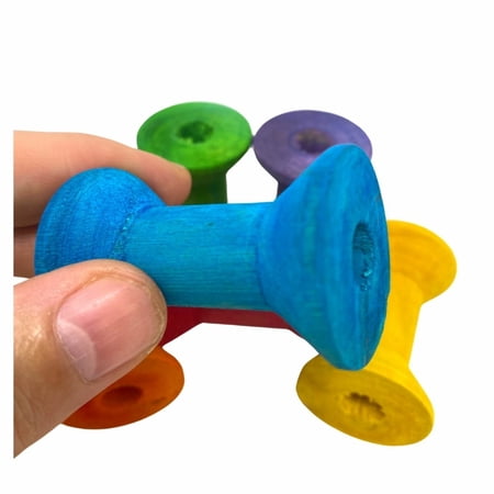 3708 Pk6 Large Colored Wood Bobbin