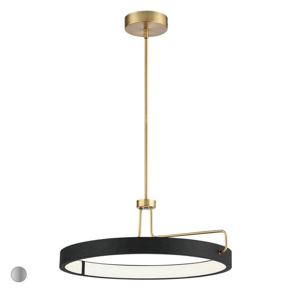 Pemberton Chic Black Acrylic LED Globe Pendant for Indoor/Outdoor