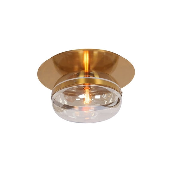 37087-012-Eurofase Lighting-Nottingham - 1 Light Medium Flush Mount  Ancient Brass Finish with