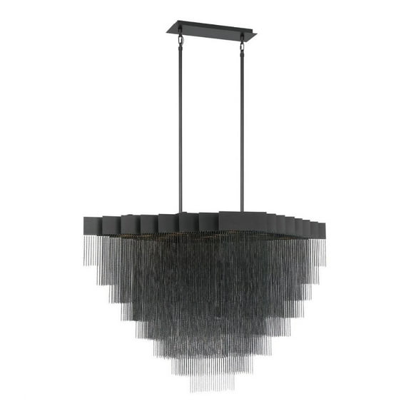 Oval Chandelier 22 Light-Black Finish Eurofase Lighting 37096-025