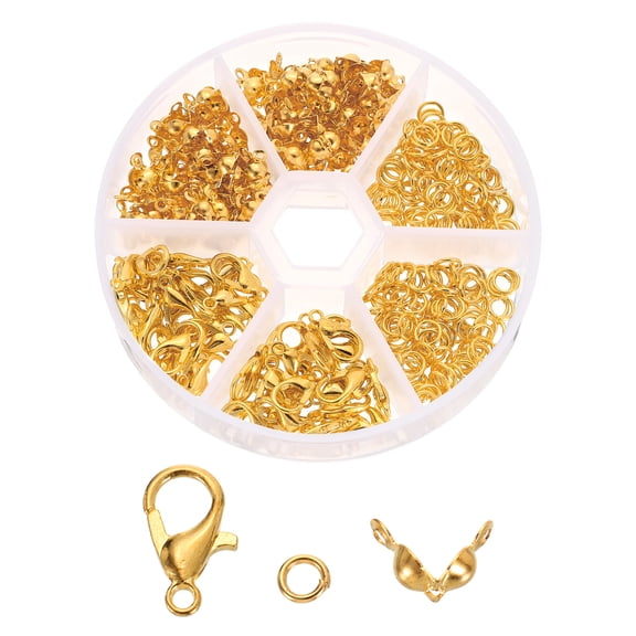 370Pack Jewelry Making Kit, Lobster Clasps and Other Accessories, Gold