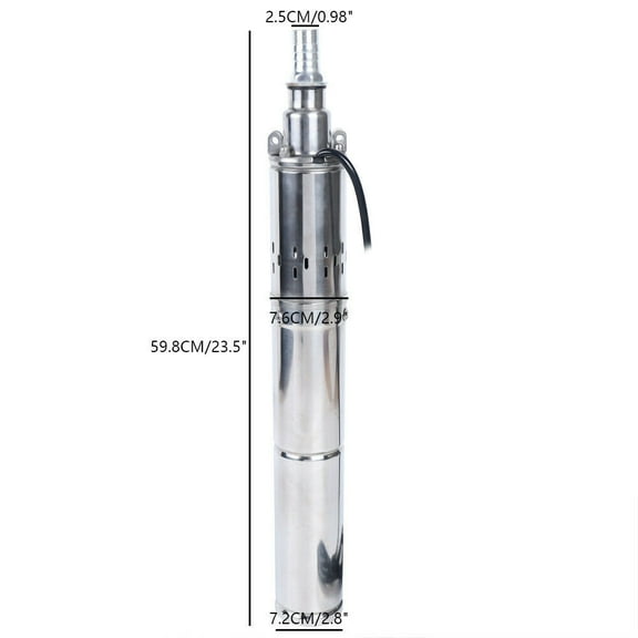 370W 24V Solar Water Pump Deep Well Solar Submersible Pump head 65m stainless