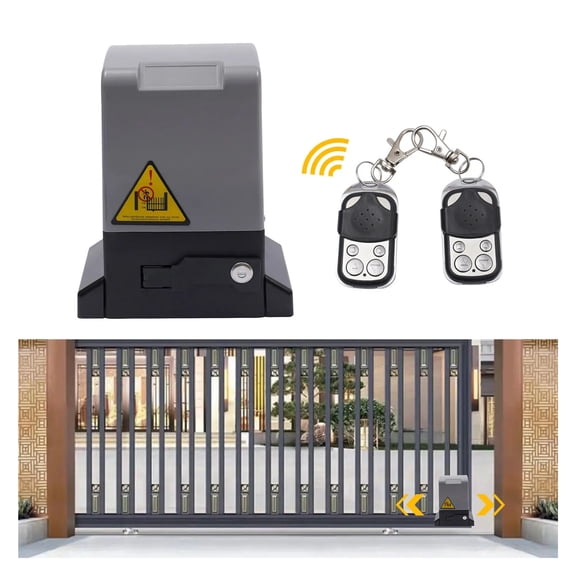 370W/550W/750W Sliding Electric Gate Opener Set Automatic Motor Hardware Metal Fast Door Opener 1200/1800KG W/Remote Control