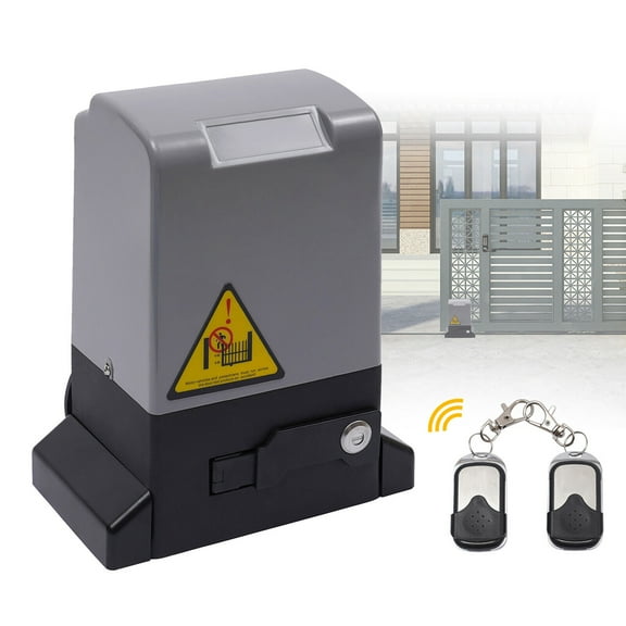 370W Sliding Gate Opener Electric Operator 1400lbs Automatic Motor Remote Kit