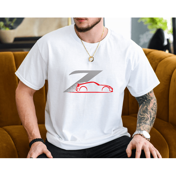 370z Gray And Red 7 Premium Sports Car Nissan Fan Unisex T-Shirt, up to size 3XL.