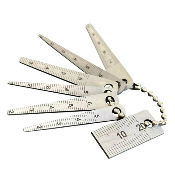 3710-6+20Mm Gap Gauge Set Pocket Small Ruler Set Tapered Ruler 1-5-5.5-6-6.5-7.5