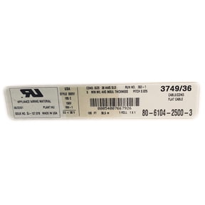 3749/36 100 FLAT CABLE, 36COND, 100FT, 30AWG, 150V