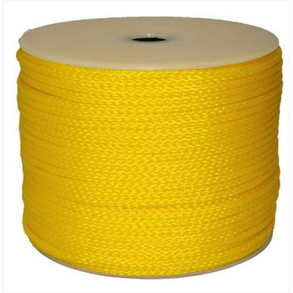 375 in. x 250 ft. Hollow Braid Polypro Rope in Yellow