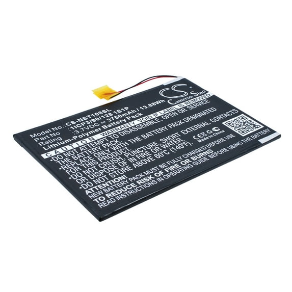 3750mAh 1ICP3/90/128 1S1P Battery for Nuvision 1ICP3/90/128 1S1PTM1088C Nuvision 10.1"