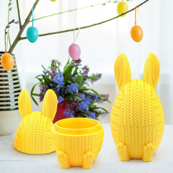 Orangide Easter Eggs, 3D Printed Bunny Eggs, Easter Eggs, Easter Empty Eggs for Candy and Storage, Desktop Decoration & Collectible, Easter Ornament & Stocking Stuffers