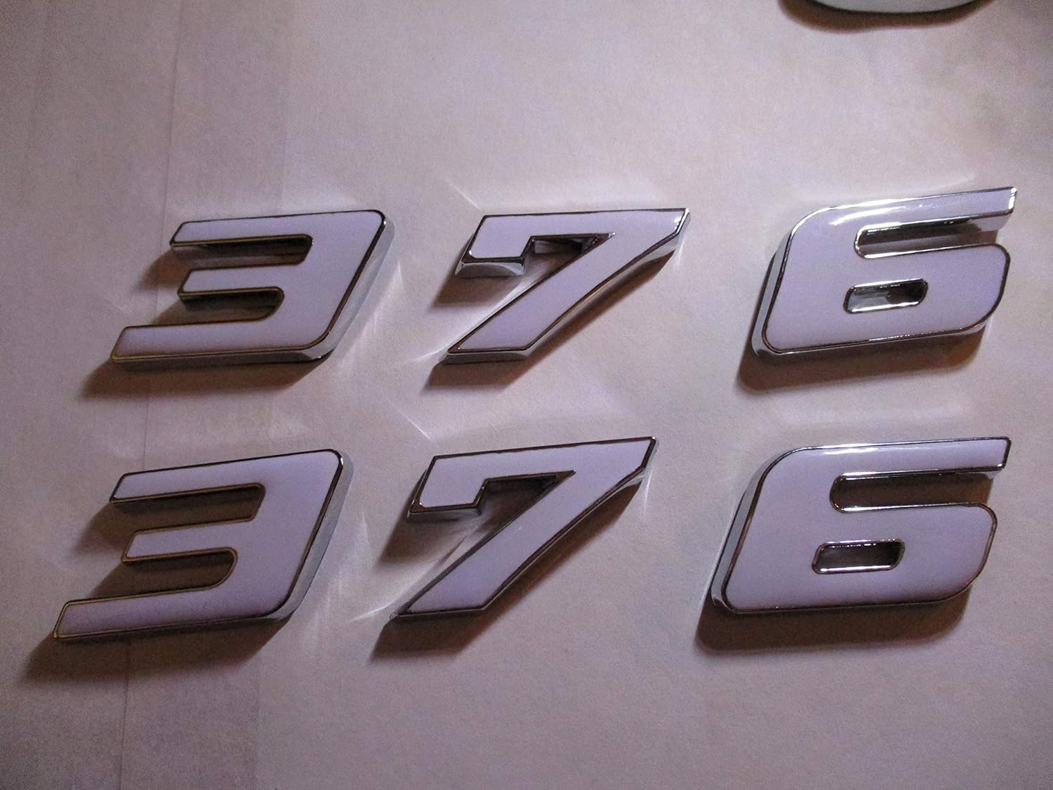 Self-adhesive Engine Numbers 376 Cubic Inch Engine ID Emblems - Black ...