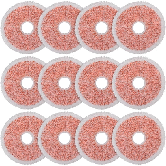 3764 Mop Pads for Bissell SpinWave: for Bissell Spin Wave Vacuum Vac Cordless Robot Mop 37643 Series Hard Floor Cleaners - 12 Rotating Spinning Heavy Scrub Steam Pads with Hole, Wet Dry Washable