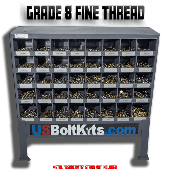 3765 Piece Grade 8 SAE Fine Thread Bin Kit with 40 Hole Bin