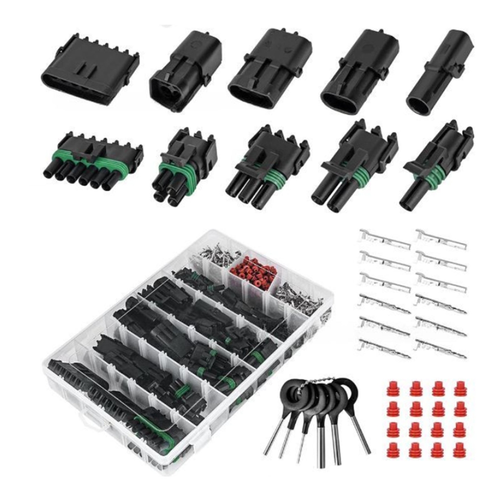 376Pcs Waterproof Car Electrical Wire Connector Terminals Plug Enduring
