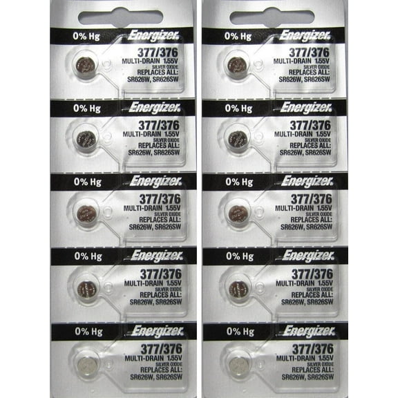 377 / 376 Battery SR626SW Energizer Watch Batteries (15 Batteries)