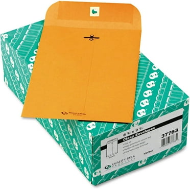 37763 Clasp Envelope, 6 1/2 x 9 1/2, 32lb, Brown , 100/Box