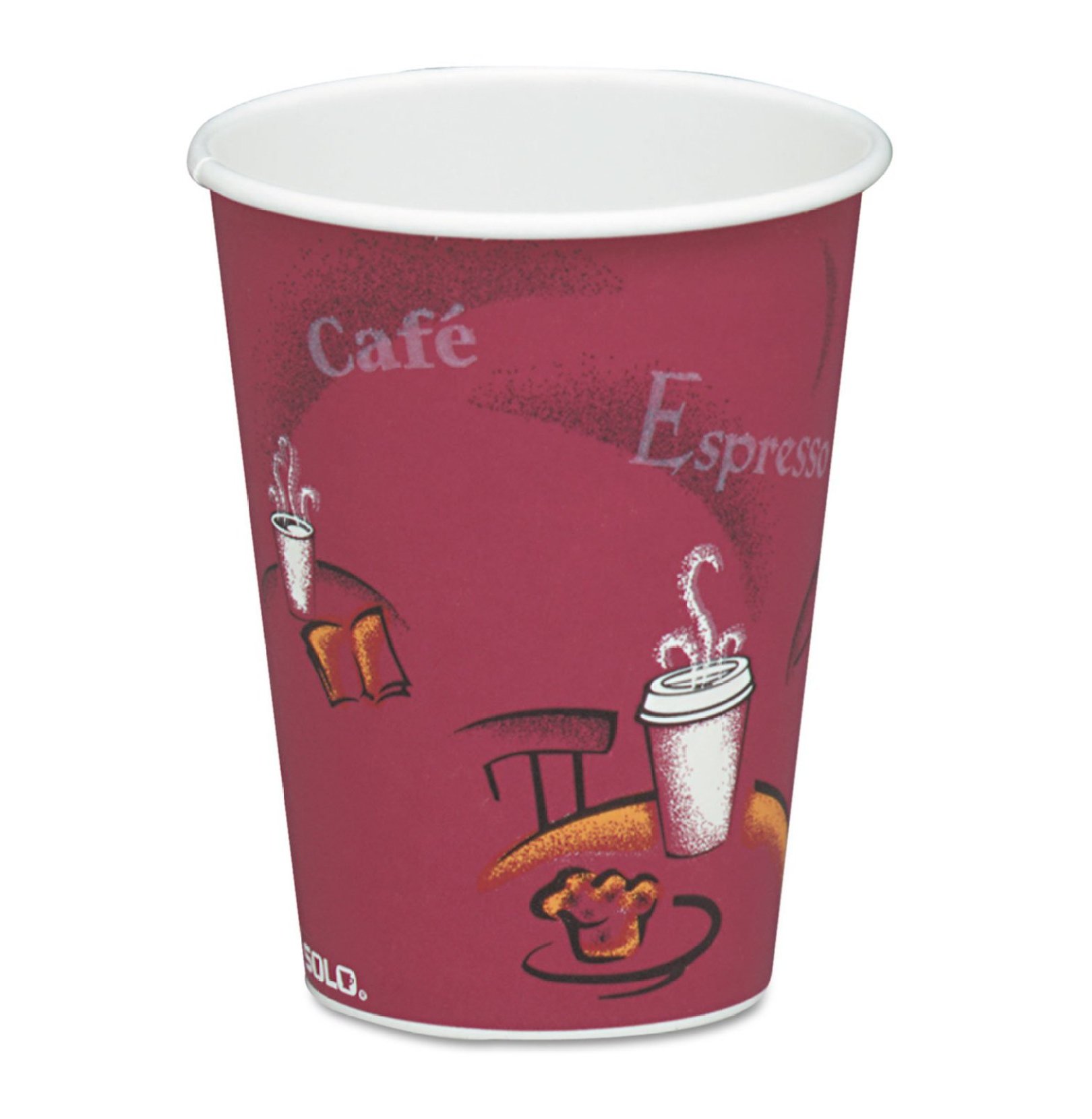 378SI0041 8 oz Bistro SSP Paper Hot Cup (Case of 1000)