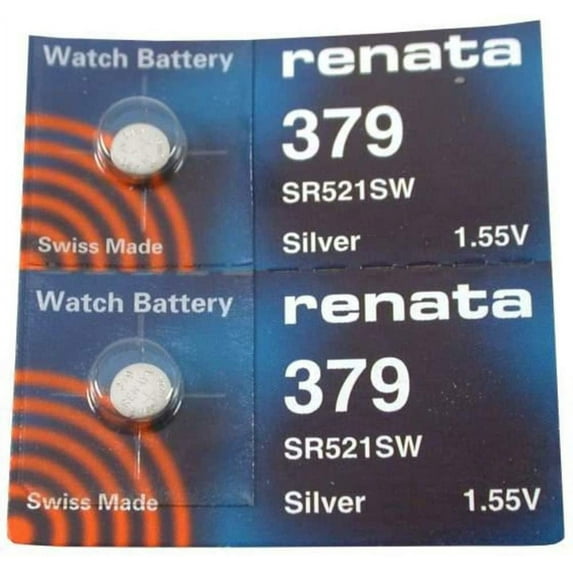 #379 Renata Button Cell Watch Batteries 2Pcs