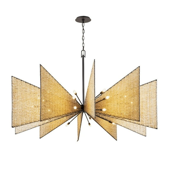 379C30MBS-Varaluz Lighting-Machina - 30 Light Chandelier In Modern Style-41.5 Inches Tall and 73 Inches Wide