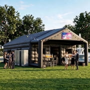 27FT Heavy-Duty Inflatable Night Club Tent with Upgraded Air Blower & Gazebo, Durable 210D Oxford Fold Up House for 15-50 Adults, Portable Disco Pub with DIY Light Loops for Backyard Party Renta
