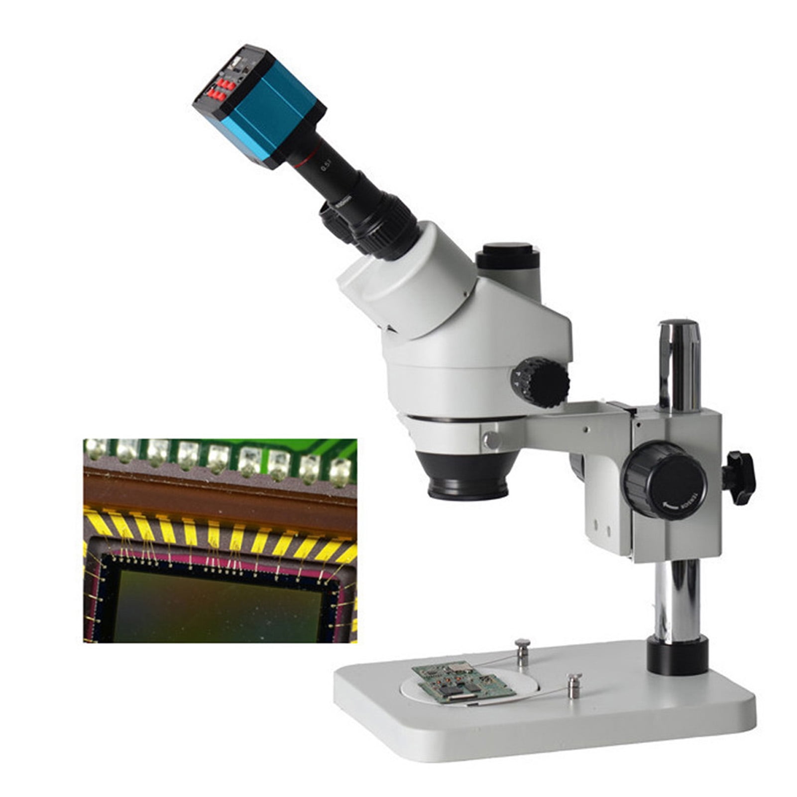 Microscope Cctv 37MP 1080P 60FPS HDMI USB Industrial Microscope Camera with Conversion ...