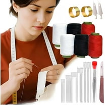 37PCS Stainless Steel Needles for Hand Sewing, Big Eye Steel Sewing Needles Kit, Portable DIY Hand Made Craft Set, Sewing Working Kit for Beginners, Professional DIY Lovers (1Set-37PCS)
