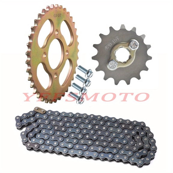 37T Rear 15T Front Sprocket 420 Chain for Pocket Push Bike GoKart Golf Cart Quad