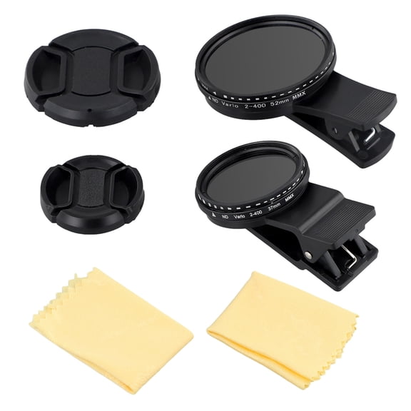 37mm 52mm Phone Lens Filter with Clip for Smartphone Universal ND2-400 Variable Filter for Mobile Phone Camera Lens