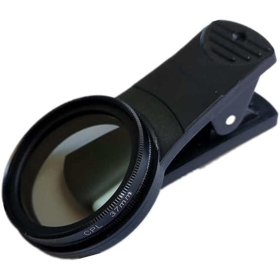 37mm CPL Phone Camera Lens, Clip-On Cellphone Lens CPL Filter Polarizer, Universal Cell Phone Camera Lens Compatible with Most Mobilephone Models(Black)