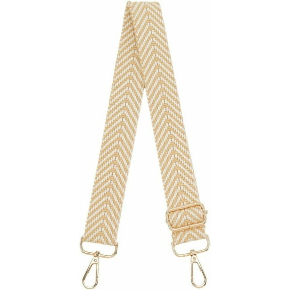 37mm Wide Shoulder Strap Crossbody Bag Replacement Belt Jacquard Bag Strap Bisque Adjustable Guitar Style Polyester Handbag Belts with Iron Findings for DIY Purse Wallet Tote Making Multi-color