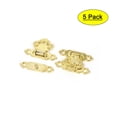 thumbnail image 1 of 37mm x 26mm Metal Box Drawer Clasp Hasp Hook Lock Lid Latch Gold Tone 5pcs, 1 of 4