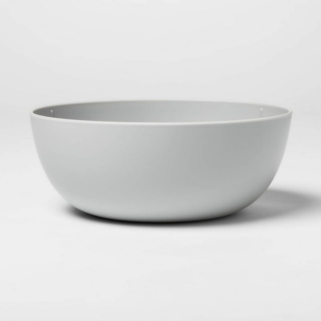 37oz Plastic Cereal Bowl Gray