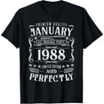 thumbnail image 1 of 37th Birthday Legends Were Born In January 1988 T-Shirt, 1 of 3